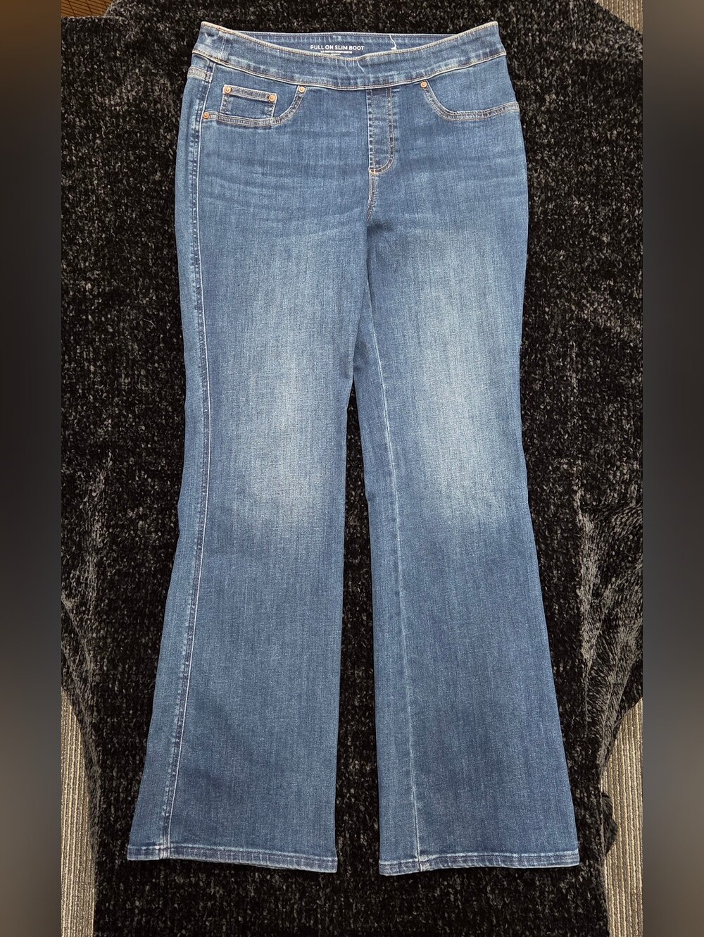 Chico's Blue Flare Wide-Leg Jeans